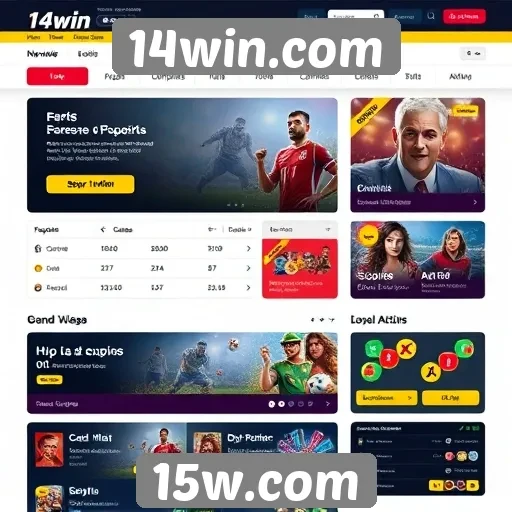 Interface e usabilidade do site 14win.com